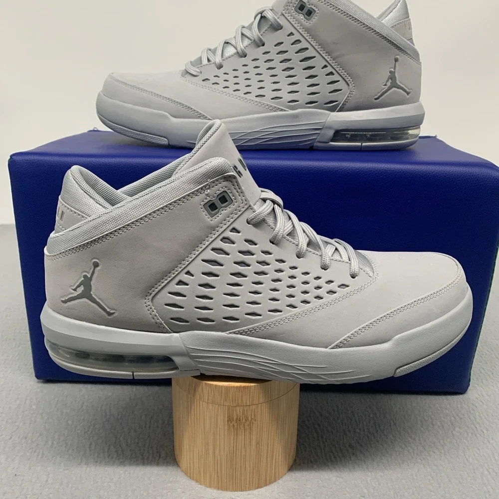 Nike JORDAN Flight Origin 4 Basketball‎ Shoes Cool Gray Men's 12 #921196 005 NEW